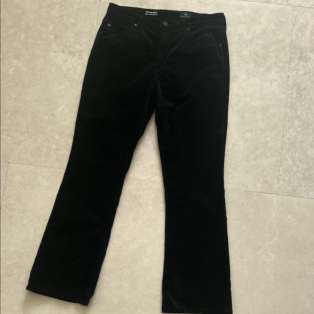 EUC AG Adriano Goldschmied Black Velvet  Pants